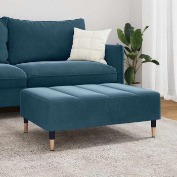 Fußhocker Blau 77x55x31 cm Samt