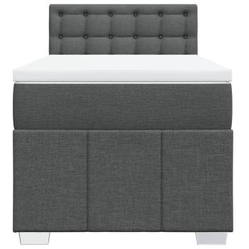 Boxspringbett mit Matratze Dunkelgrau 80x200 cm Stoff