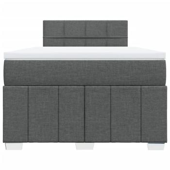 Boxspringbett mit Matratze Dunkelgrau 120x190 cm Stoff