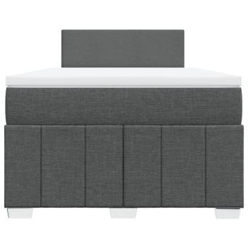 Boxspringbett mit Matratze Dunkelgrau 120x190 cm Stoff