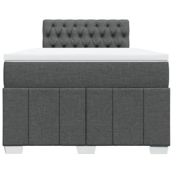 Boxspringbett mit Matratze Dunkelgrau 120x190 cm Stoff
