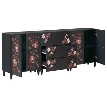 Stauraumschränke 3 Stk. 180 x 33 x 75 cm Massivholz Mango