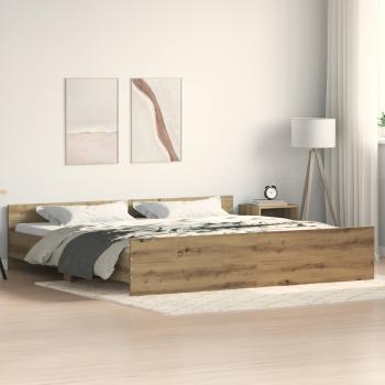 ARDEBO.de - Bettrahmen Artisan-Eiche 203 x 203 x 50 cm Holzwerkstoff