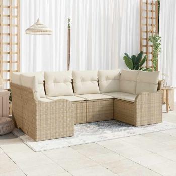 ARDEBO.de - Gartensofa-set Beige Poly-Rattan