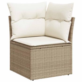 Gartensofa-set 8 stk. Beige Poly-Rattan