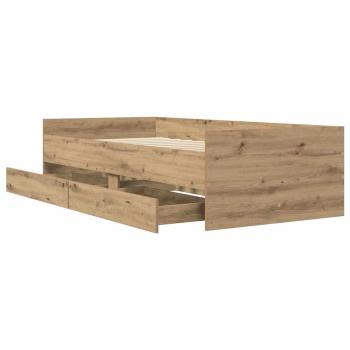 Bettrahmen Artisan-Eiche 90 x 200 cm Massives Kiefernholz