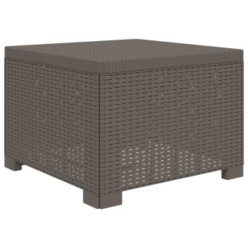 4-Sitzer Gartensofa Rattan Look PP Hellgrau