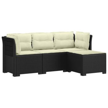 4-Sitzer Garten Sofa mit Kissen Rattan Look PP Anthrazit