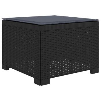 4-Sitzer Garten Sofa mit Kissen Rattan Look PP Anthrazit