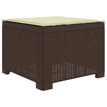 4-Sitzer Garten Sofa mit Kissen Rattan Look PP Braun