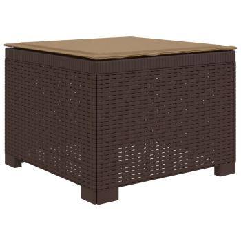 4-Sitzer Garten Sofa mit Kissen Rattan Look PP Braun