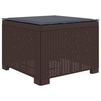 4-Sitzer Garten Sofa mit Kissen Rattan Look PP Braun
