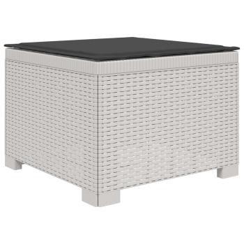 4-Sitzer Garten Sofa mit Kissen Rattan Look PP Weiß