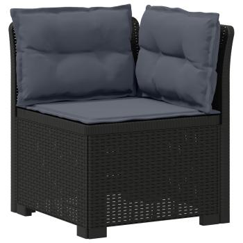4-Sitzer Garten Sofa mit Kissen Rattan Look PP Anthrazit