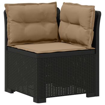 7-Sitzer Gartensofa mit Kissen Rattan-Look PP Anthrazit
