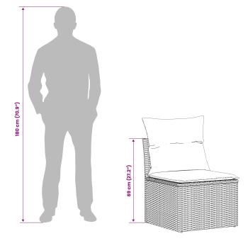 Sofa Set 6 stk. 4-Sitzanzahl Schwarz und Blau