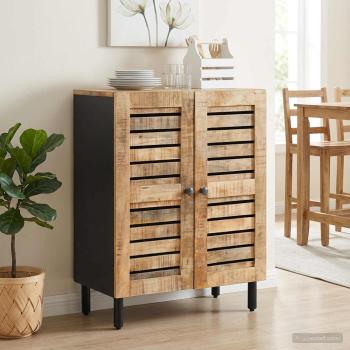 ARDEBO.de - Stauraumschränke 60 x 33 x 75 cm Massivholz Mango Natur
