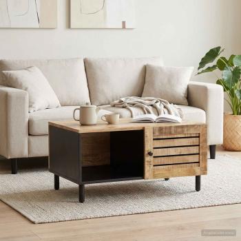 ARDEBO.de - Couchtisch Natur 80 x 50 x 40 cm Massivholz Mango