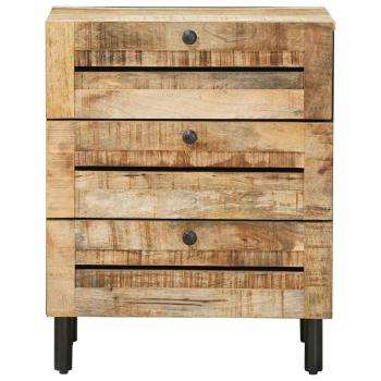 Nachttisch Natur 50 x 33 x 62 cm Massivholz Mango