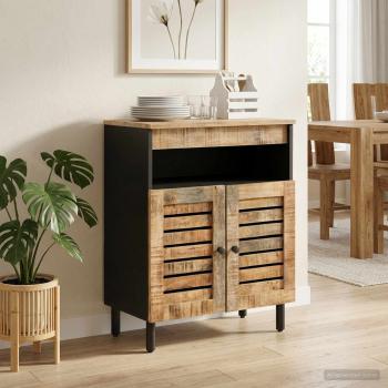 ARDEBO.de - Stauraumschränke Natur 60 x 33 x 75 cm Massivholz Mango