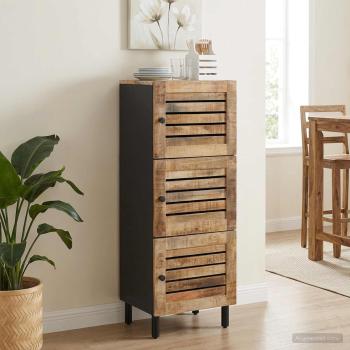 ARDEBO.de - Stauraumschränke Natur 40 x 33 x 110 cm Massivholz Mango