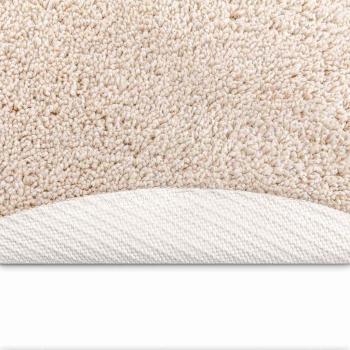 Anti-Rutsch Shaggy Teppich Creme 90 x 90 cm PP