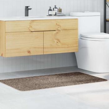 ARDEBO.de - Rutschfeste Badmatte Braun 70 x 120 cm PP