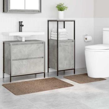Anti-Rutsch Badematten-Set 2 stk. Braun 50 x 50 cm PP