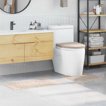 ARDEBO.de - Anti-Rutsch Badematten-Set 3 stk. Creme 50 x 80 cm PP