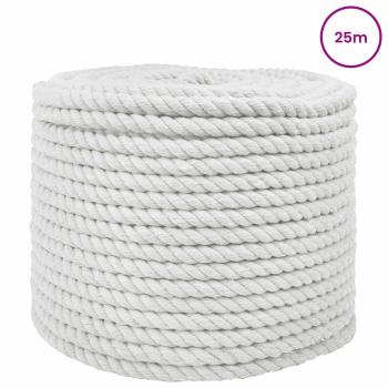 Baumwollseil 10 mm 25 m Weiß 100% Baumwolle