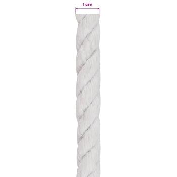 Baumwollseil 10 mm 250 m Weiß 100% Baumwolle