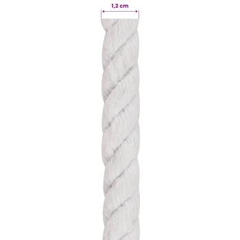 Baumwollseil 12 mm 50 m Weiß 100% Baumwolle