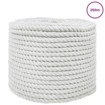Baumwollseil 12 mm 250 m Weiß 100% Baumwolle