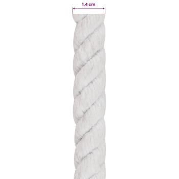 Baumwollseil 14 mm 100 m Weiß 100% Baumwolle