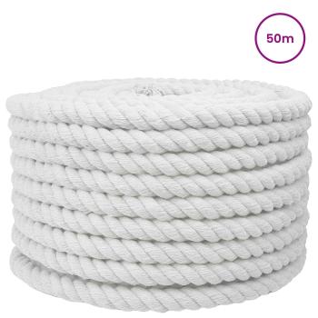 Baumwollseil 16 mm 50 m Weiß 100% Baumwolle