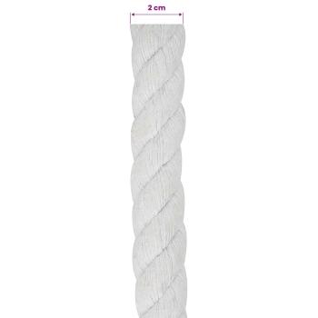Baumwollseil 20 mm 25 m Weiß 100% Baumwolle