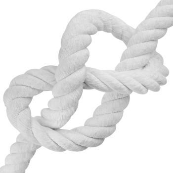 Baumwollseil 36 mm 10 m Weiß 100% Baumwolle