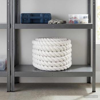 ARDEBO.de - Baumwollseil 40 mm 5 m Weiß 100% Baumwolle