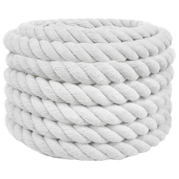 ARDEBO.de - Baumwollseil 40 mm 10 m Weiß 100% Baumwolle