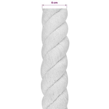 Baumwollseil 60 mm 5 m Weiß 100% Baumwolle