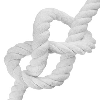 Baumwollseil 60 mm 10 m Weiß 100% Baumwolle
