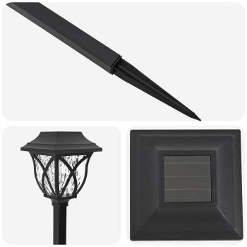 Außen Solarlichter mit Erdnagel 12 Stk. Warmes Weiß 42 cm PP