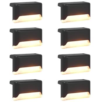 Außen Solarlichter mit Erdnagel 8 Stk. Warmes Weiß 4,5 cm