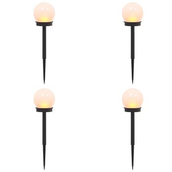 Außen Solarlichter mit Erdnagel 4 Stk. Warmes Weiß 38,5 cm ABS