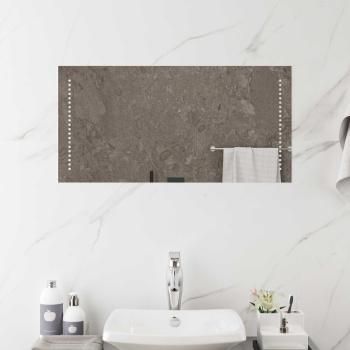 ARDEBO.de - LED-Badezimmerspiegel Transparent 80 x 40 cm Gehärtetes Glas