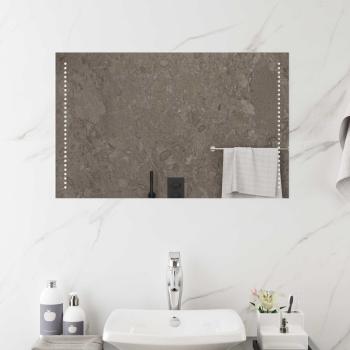 ARDEBO.de - LED-Badezimmerspiegel Transparent 80 x 50 cm Gehärtetes Glas
