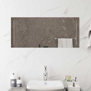 ARDEBO.de - LED-Badezimmerspiegel Transparent 90 x 40 cm Gehärtetes Glas
