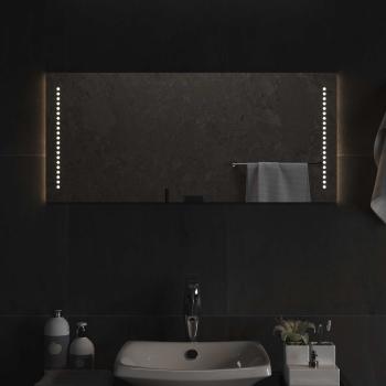 LED-Badezimmerspiegel Transparent 90 x 40 cm Gehärtetes Glas