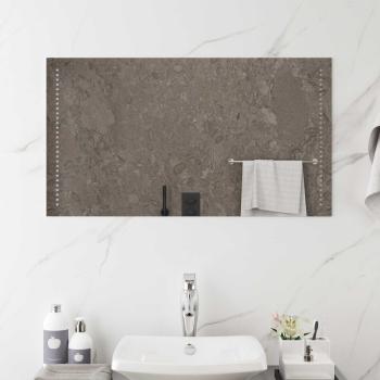 ARDEBO.de - LED-Badezimmerspiegel Transparent 90 x 50 cm Gehärtetes Glas
