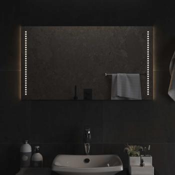LED-Badezimmerspiegel Transparent 90 x 50 cm Gehärtetes Glas